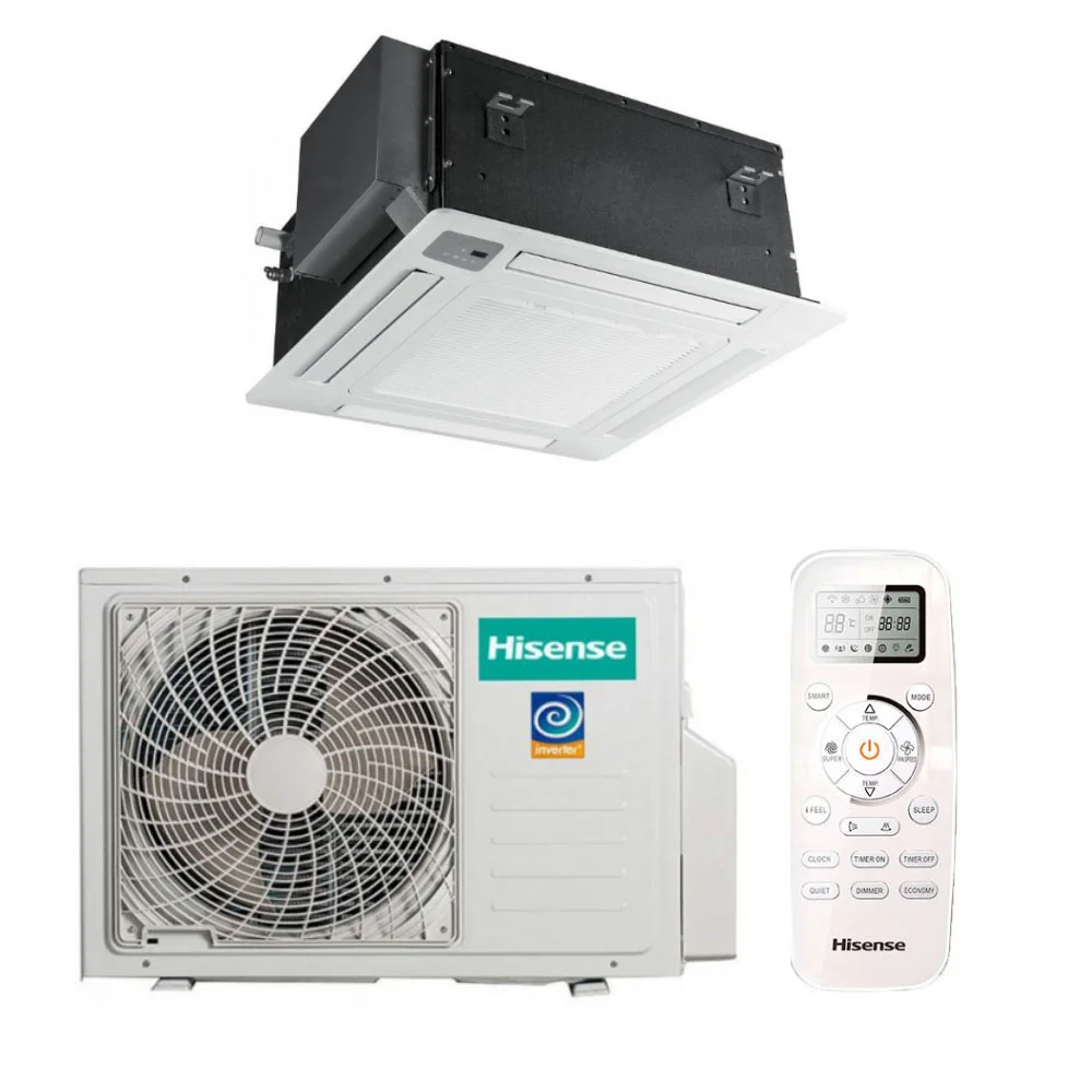 Кондиционер кассетный Hisense Heavy DC Inverter AUC-24UR4S1GA / AUW-24U4SF1 - в Гомеле 3 klimat montazh kondi 23 1